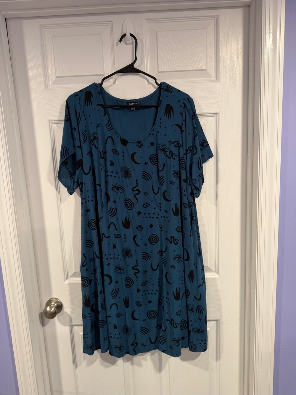 torrid Midi Dress with Black Celestial Print
